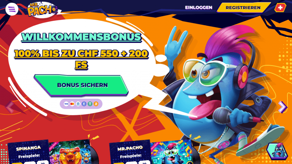 Mr. Pacho Casino Erscht-Einzahligsbonus Banner