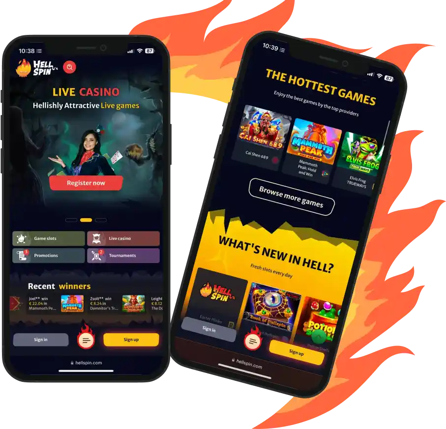 Hell Spin Casino auf Mobilgeräten Hell Spin mobiles Casino