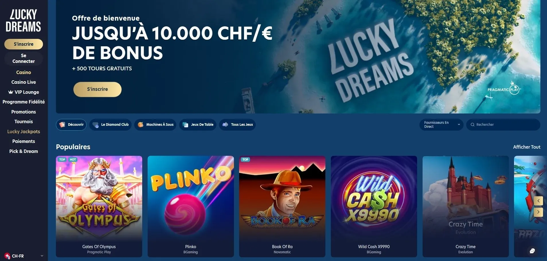 Lucky Dreams Casino bonus de bienvenue Lucky Dreams Casino Accueil