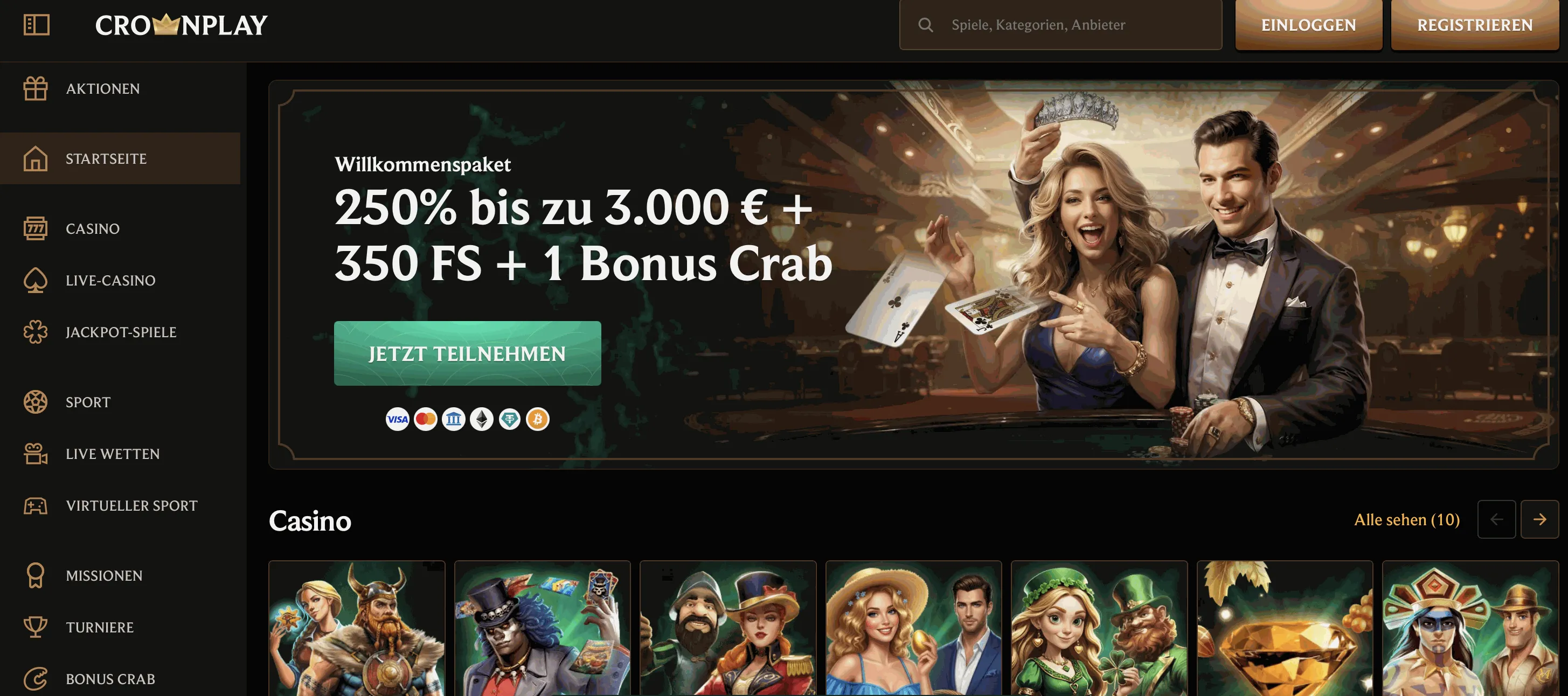 CrownPlay Willkommens CrownPlay Casino Boni