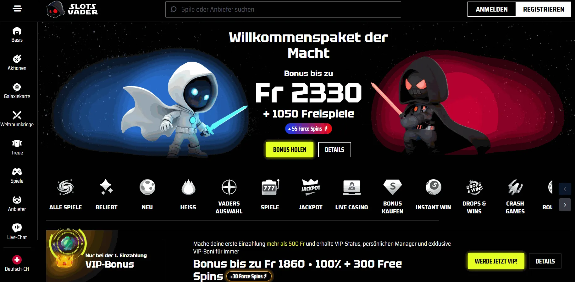 Slots Vader Online Casino