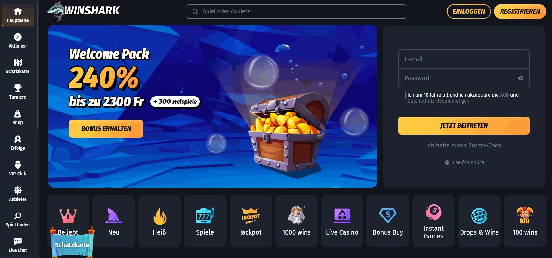 Winshark Online Casino