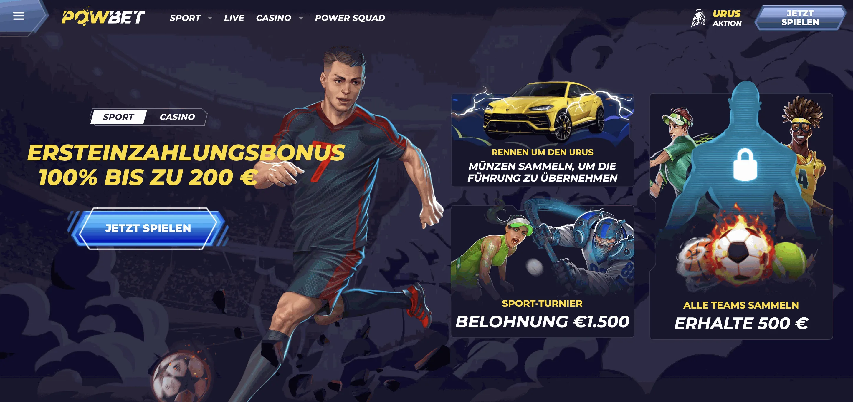 Powbet Online Casino Schweiz – Bonus Powbet Online Casino Schweiz Startseite mit Bonus und Spielen